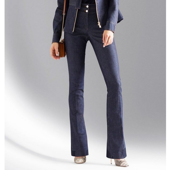 Per Se Denim - PER SE by CARLISLE Indigo High Rise Stretch Denim